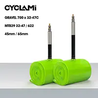 CYCLAMI Gravel Bike Inner Tube Road Off-Road Mountain Bicycle TPU French Valve 45 65 Ultralight MTB29 700C x 32c 35c 37c 40c 47c
