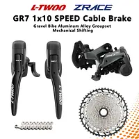 LTWOO GR7 1x10 Speed Cable Brake Mechanical Gravel Bike Groupset Left Right Shifter Rear Derailleur ZRACE Cassette Chain