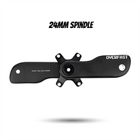 OVERFAST Aero Crankset | 24mm Spindle, Alloy or Carbon Spider