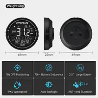 CYCPLUS M2 Wireless GPS Bicycle Computer ANT+ Bluetooth Cycling Road Bike MTB Waterproof Speed Meter Cadence Power Accessories
