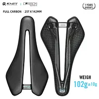 RYET 3D-gedruckter Sattel, 12 K PU-Vollcarbon-Leder, 102 g ovale Schiene, 7 x 9 mm, Fahrradsitzgelegenheit, Triathlon, Rennrad, MTB, Kies, Fahrradkissen - AliExpress 18