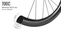 WG55 Disc Carbon Gravel Wheelset - Light Bicycle