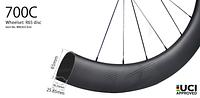 R65 Disc Carbon Road Wheelset - Light Bicycle