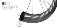 Turbo 78 Disc Carbon Wide Road Wheelset - Light Bicycle