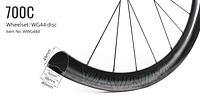 WG44 Disc Carbon Gravel Wheelset - Light Bicycle