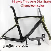 Neue ChamÃ¤leonfarbe 700C VollstÃ¤ndig verdecktes Kabel Rennrad 1K Vollcarbon Steckachse Scheibenbremse Fahrradrahmen Lenkergabel - AliExpress 18