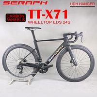 TanTan new TT-X71 Bicycle Full Carbon Light Weight Road Bike With WheelTop Wireless Electric Group Set carbon wheels