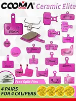 4 Pairs 8 PCS Ceramic Bicycle Brake Pads for SRAM Avid Shimano Magura Hayes Formula Hope ZOOM JAK Bike Caliper