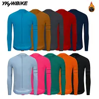 YKYWBIKE Cycling Jacket Autumn Long Sleeve Jersey Bike Clothes Thermal Fleece  MTB Bicycle Clothing Jersey 사이클링 겨울 재킷 Colorsful