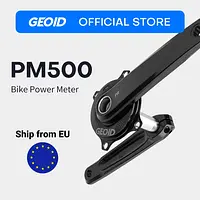 GEOID PM500 Bike Power Meter 4-Bolt 110 BCD 24mm Spindle Cadence Bicycle Crankarm for Shimano ±1.5% Accuracy 300h Battery Life