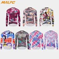 MALFC Herren Rennradtrikot 7 Farben Langarm Schnelltrocknend Atmungsaktives Fahrradtrikot Rennrad-Oberteil - AliExpress 18
