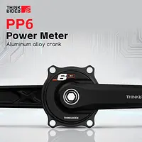 THINKRIDER PP6 Bike Spider Power Meter 4 Bolt 110BCD 24mm Cadence Pedal Balance BLE ANT+ Crankset Chainring for Shimano