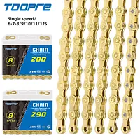 TOOPRE MTB Fahrradkette 1/ 6/7/8/9/10/11/12 Geschwindigkeit Gold Mountain Road Fahrradkette Galvanisierte und rostfreie variable Kette - AliExpress 18