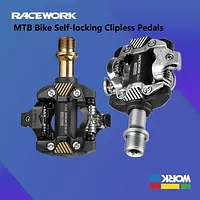 RACEWORK X-M8100 MTB Bike Pedals Ultra-light Self-locking DU+ Ball-bearing Bicycle Pedals Compatible With The Shimano SPD System