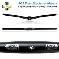 UNO Bicycle Straight / Swallow Handlebar MTB Aluminum Alloy Flat Bicycle Handle 640 680 720 740 760 780 800mm Bicycle Parts