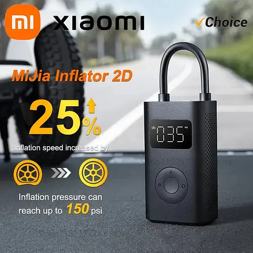 New Mijia Inflatable treasur Air Compressor 2D 2000mAh Portable Inflator Air Pump 2D For Bicycle Car Motorcycle Ball -CN