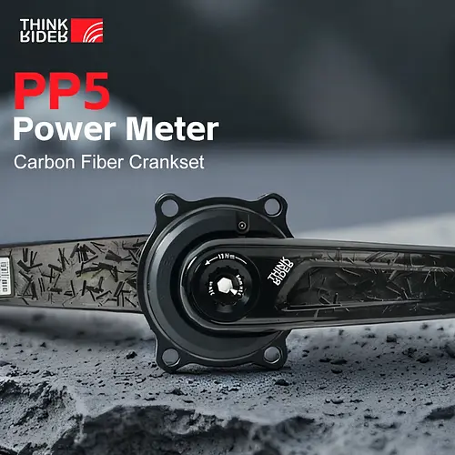 THINKRIDER PP5 Road Bicycle Crank Power Meter Carbon Fiber Crankset 4 Bolt 110BCD 24mm Dual-Side Balance Ant Cadence For Shimano