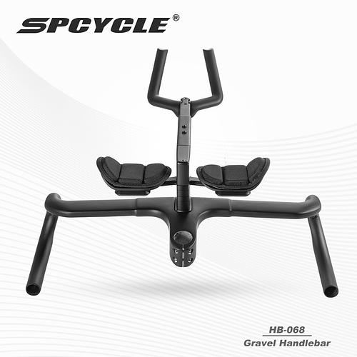 Spcycle HB-068 Aero Carbon Gravel Bike Handlebar Full Hidden Cable Road Integrated Handlebar With Rest Bar