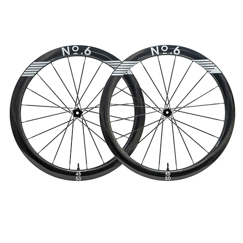 NO.6 45/50 UD SUPERLIGHT CARBON SPOKE DISC WHEELSET