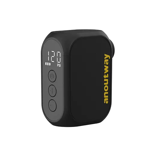 anoutway AT1 Pro Mini Electric pump for Bike Cordless Tire Inflator with Screen 25 Mins Fast Charging 120PSI Max 450mAh Battery