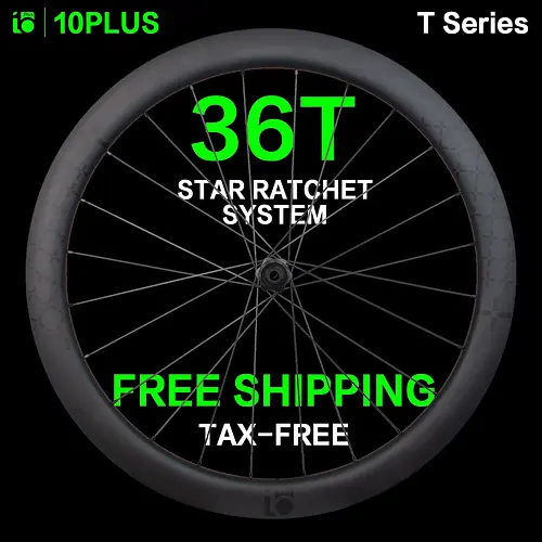 10PLUS Carbon Wheels T Series Disc Brake 700c Carbon Rim 36T Star Ratchet Center Lock pillar 1423 spokes Road Racing Wheelset