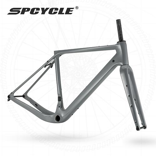 Spcycle G058 Carbon Gravel Bike Frame Semi Internal Cable Disc Brake Endurance Road Bicycle Carbon Gravel Frameset