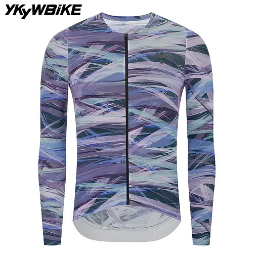 YKYWBIKE 2026 Men's Cycling Jersey Long Sleeve Road Bike Shirt Bicycle Jersey Soft Light Summer Breathable MTB Maillot Short