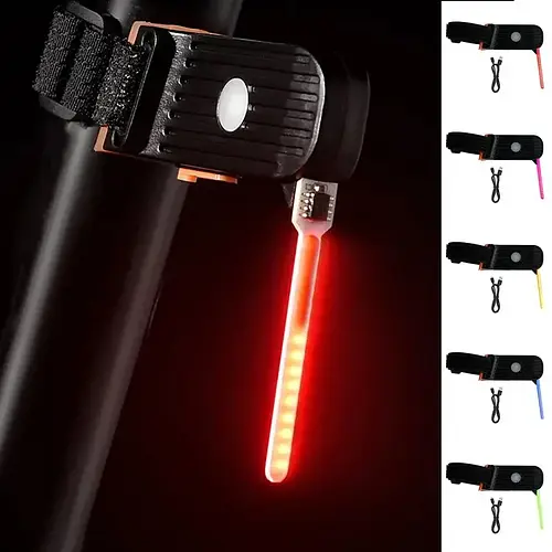 Bike Rear Light Flowing Light Lamp Waterproof USB Rechargeable LED Bike Light Flash Tail Rear Lights for MTB Road Bike Seatpost