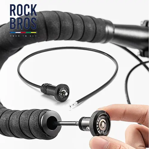 ROCKBROS ROAD TO SKY Bike Lock Cycling Concealed Handle Cable Lock Portable Anti-Theft Steel Security Bicycle Lock Equipment  