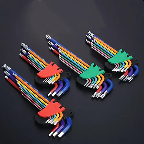 1set Allen Key Set Hex Wrench Screwdriver Set Hexagon Spanner Universal 9pcs Ball End Torx Star Keys Tool L Type Hand Tools Kit