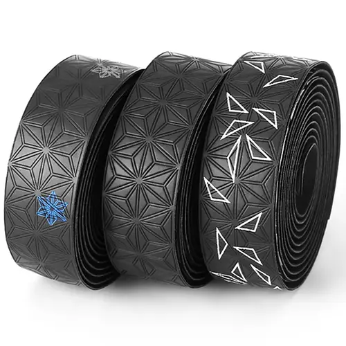 Road Bike Handlebar Tape Anti-Slip PU Shock Handle Bar Tape with Bar End Plugs PU Anti-Vibration Wrap Tape Cycling Accessories