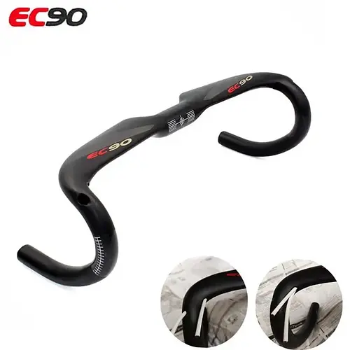 Full Carbon Mountain Bicycle Handlebars Road Bike Handlebar Stem Curved Handle UD Matte 31.8*400/420/440MM 2020 New Parts