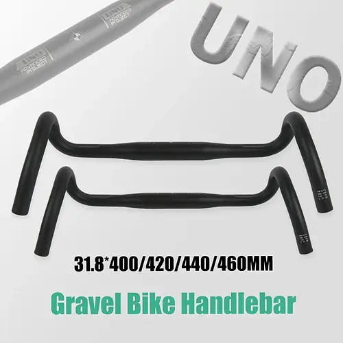 UNO FL12 Gravel Bike Handlebar 31.8x400/420/440/460mm Outer Drop Bar Ultralight Bicycle Handle Road Bicycle Flared Bar