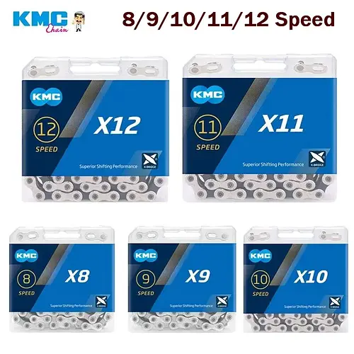 KMC MTB Chain 1 6 7 8 9 10 11 12 Speed Bicycle Chain Single Speed City Bike Chains X8 X9 X10 X11 X12 Cycing Parts for Shimano