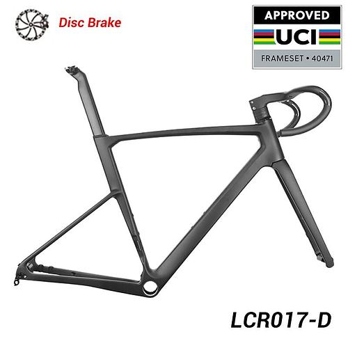 LightCarbon LCR017-D Super Light Disc Brake Road Carbon Frameset With Integrated Handlebar