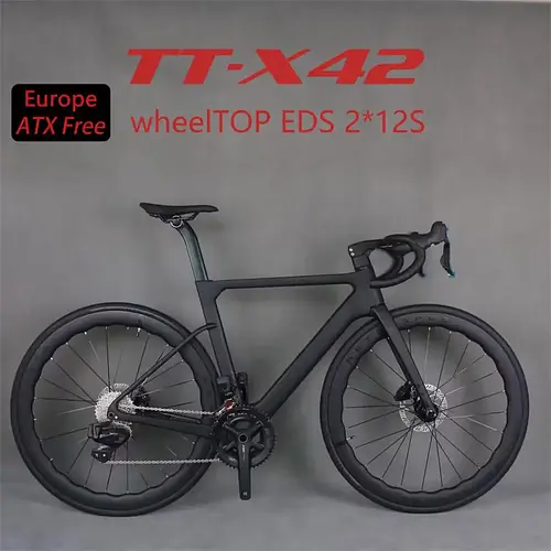24 Speed Carbon Fiber T1000 Disc Road Bike TT-X42 With Electro Hydraulic Groupset Carbon Wheels optional 44/47/50/53/56cm