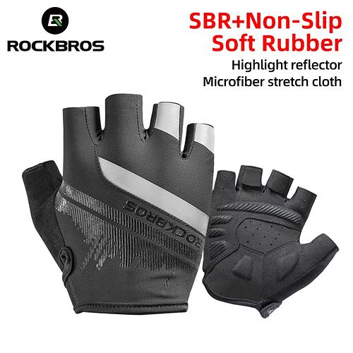 ROCKBROS Cycling Gloves Half Finger Shockproof Wear Resistant Breathable MTB Road Bicycle Gloves Men Women Sports Bike Equipment