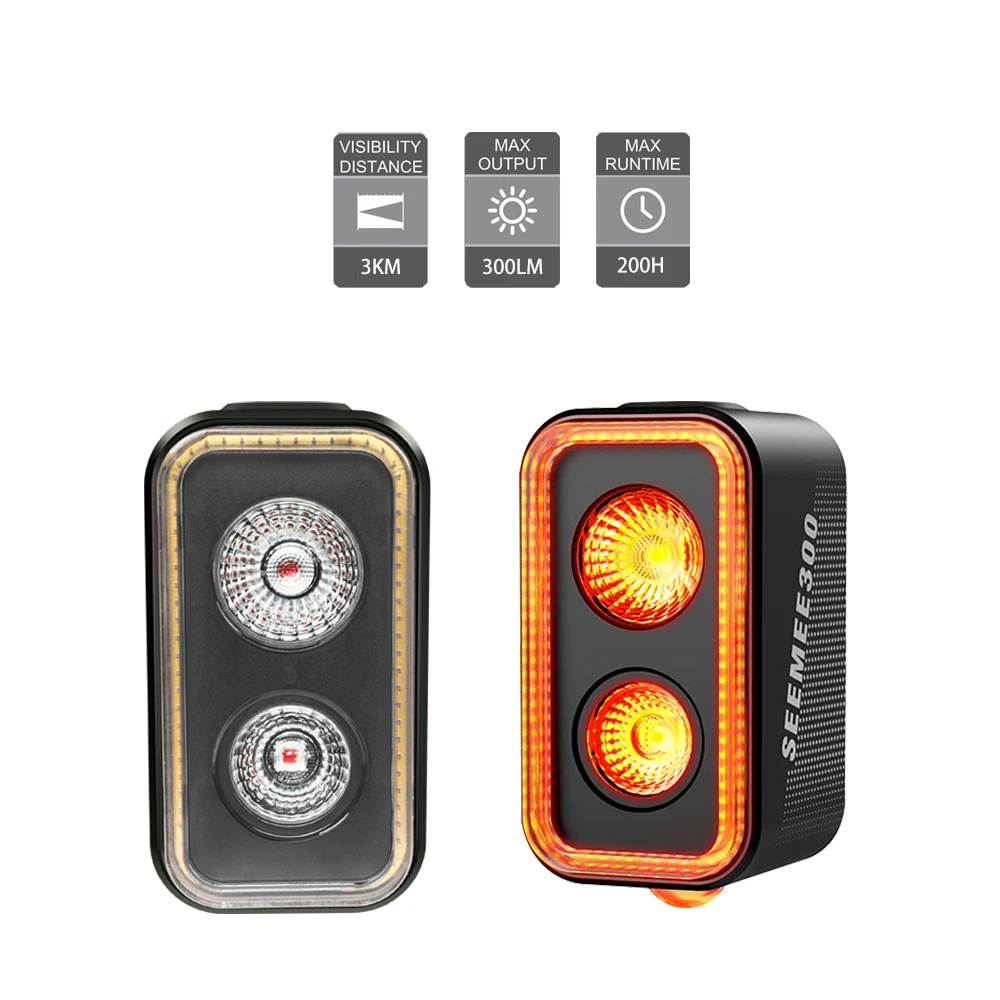 Magicshine SEEMEE 300 Bike Taillight,300 Lumen Bike Tail Light,5 Night & Daytime Modes,Smart Brake Sensor IPX6 Waterproof light