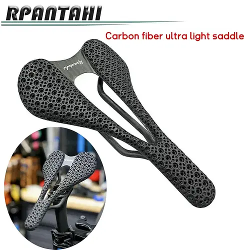 Rpantahi Carbon 3D printed Bike saddle 250X143MM/155mm Ultra light Back Seat Mat Comfortable Riding Seat Cushion For Mountain