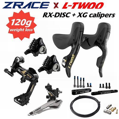 LTWOO RX 12 Disc 2x12s Road Hydraulic Disc Brake Groupset + ZRACE XG Flat Mount Brake Caliper,Carbon Fibre,Benchmark R7020 R8020   