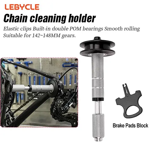 LEBYCLE Bicycle Chain Cleaning Fixator Bike Virtual Flywheel Chain Washer Retainer Bike Chain Tensioner Chain Washing Holder