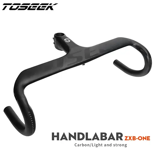 TOSEEK Full Carbon Fibre Bicycle Road Handlebar Integrated UD Matte /Gloss Bike Handlebar stem 90/100/110/120mm Cycling Bent Bar 