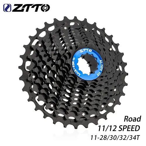 ZTTO Ultimate 11/12 Speed Road Bike Cassette Ultralight 11s 12s 11-28/30/32/34/36T Gravel Cassette 11V 12V Black Freewheel HG K7