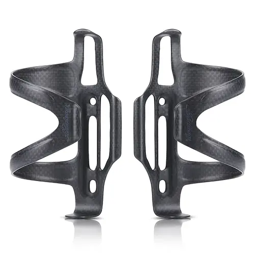 HUALONG Carbon Side Load Bicycle Water Bottle Cage Mountain Road Bike Water Bottle Holder, Matte Black, Weight (22±2g)