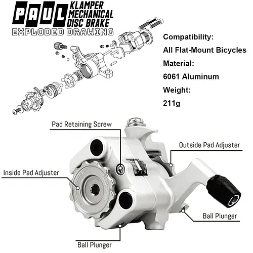 Component KLAMPER Aluminum Alloy Calipers SHORT-PULL Mountain Bike Road Bike Front and Rear Disc Brake Calipers 