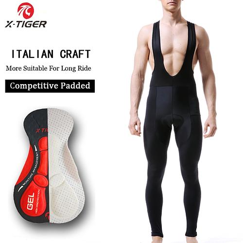 X-Tiger Whole Black 5D GEL Pad Pro Cycling Bib Pants MTB Bike Cycling Trousers Anti-sweat Mountian Bike Bib Pants