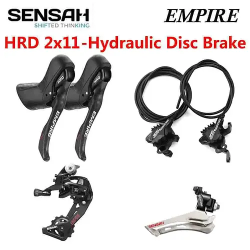 SENSAH EMPIRE HRD 2x11s Road Bike Hydraulic Disc Brake Front Derailleur Rear Derailleur Carbon Shifter Bike Parts