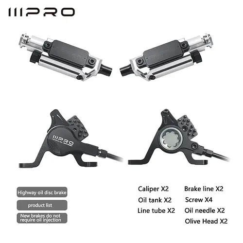 IIIPRO 6R Road Bicycle Hydraulic Disc Brake CNC Integrated Caliper Road Bicycle Line Pull Brake Modified Hydraulic Disc Brake