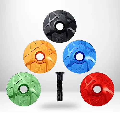 RYET Aluminum 7075 Head-cap Tune-Cap Headset Acessories Extra Light CNC Machined Top and Bolt Stem Cap Bicycle Part Bike Risk