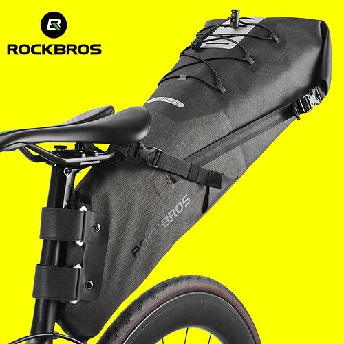 ROCKBROS Bike Bag Waterproof Reflective 10L Large Capacity Saddle Bag Cycling Foldable Tail Rear Bag MTB Road Trunk Bicycle Bag